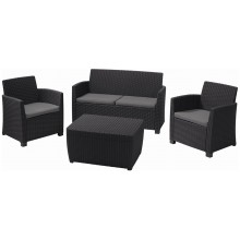 B-Ware! ALLIBERT CORONA Lounge Set, graphit/grau 17198017-OV beschädigt!