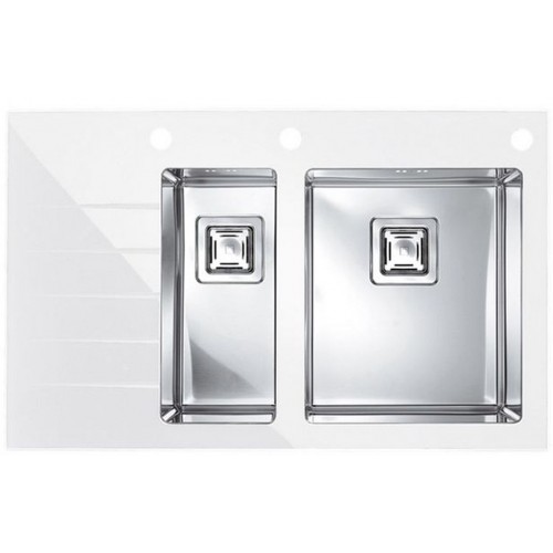 ALVEUS CRYSTALIX 20 Küchenspüle, 860 x 540 mm, rechts, weiß 1099640