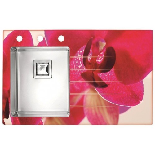 ALVEUS Crystalix 10 Küchenspüle, 860 x 540 mm, links, RAL/Grafik 1102854 ALVEUS Crystalix 10 Küchenspüle, 860 x 540 mm, links, RAL/Grafik 1102854