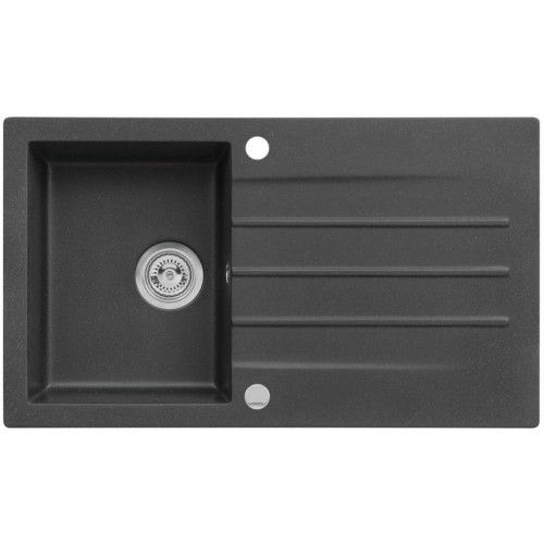 ALVEUS CORTINA 130 Granitspüle 860 x 500 mm, POP-UP, schwarz