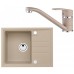 ALVEUS Set INTERMEZZO 30 Granitspüle 620x480 mm + Küchenarmatur NINA, beige