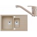 ALVEUS Set INTERMEZZO 70 Granitspüle 780x480 mm + Küchenarmatur NINA, beige