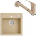 ALVEUS Set FORMIC 20 Granitspüle 520x510 mm + Küchenarmatur AM 20, beige