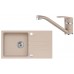 ALVEUS Set GALAPAGOS 30 Granitspüle 770x430 mm + Küchenarmatur NINA, beige