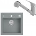 ALVEUS Set FORMIC 20 Granitspüle 520x510 mm + Küchenarmatur AM 20, Beton
