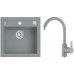 ALVEUS Set FORMIC 20 Granitspüle 520x510 mm + Küchenarmatur TONIA, beton