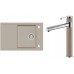 ALVEUS Set FORMIC 30 Granitspüle 760x500 mm + Küchenarmatur ZINA, Pebble 02