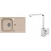 ALVEUS Set RECORD 30 Granitspüle 780x480 mm + Küchenarmatur RENO, beige