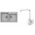 ALVEUS Set ROCK 90 Granitspüle 780x480 mm + Küchenarmatur RENO, beton