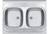 ALVEUS CLASSIC 40 Edelstahlspüle vollflächig, 800 x 600 mm 1009078