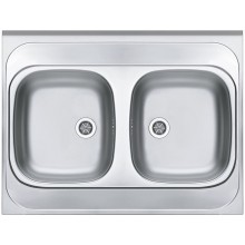 B-Ware! ALVEUS CLASSIC 40 Edelstahlspüle, 800 x 600 mm 1009078- mit Loch für Armatur!