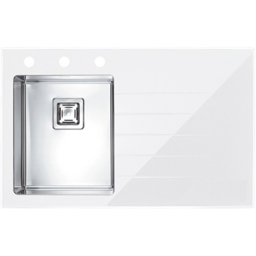 ALVEUS CRYSTALIX 10 Küchenspüle, weiß, 860 x 540 mm, links 1099634
