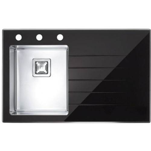 ALVEUS CRYSTALIX 10 Küchenspüle, schwarz, 860 x 540 mm, links 1099633