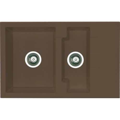 ALVEUS Cubo 40 Algranitspüle, 780 x 500 mm, espresso 1088556