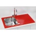ALVEUS Glassix 10 Küchenspüle Edelstahl / Glas, 860 x 500 mm, rot