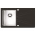ALVEUS KARAT 10 Küchenspüle Edelstahl/Glas, 860 x 500 mm, links, schwarz 1102770