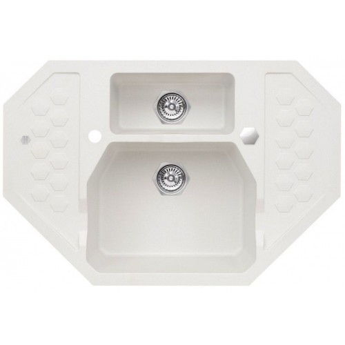 ALVEUS SENSUAL 60 Granitspüle, 900 x 610 mm, weiß