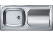 ALVEUS BASIC 60 Edelstahlspüle, 860 x 435 mm, Satin 1008843