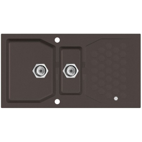 ALVEUS SENSUAL 70 Granitspüle, 980 x 520 mm, chocolate 03