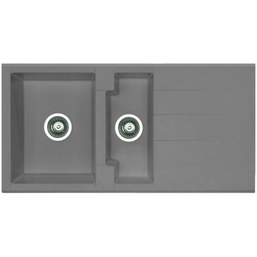 ALVEUS Cubo 70 Algranitspüle, 980 x 500 mm, anthrazit metalik 1054769