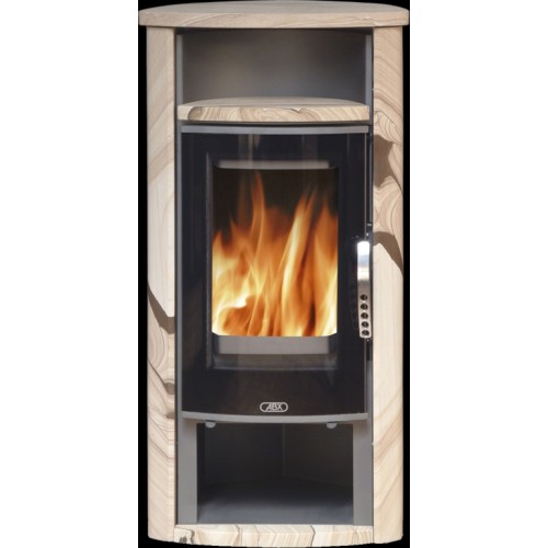 ABX Artemis Kaminofen, schwarz + Sandstein