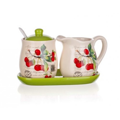 BANQUET Set mit einem Milchkännchen+Zuckerdose Cherry 60ZF1082CH