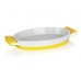 BANQUET ovale Auflaufform mit Silikongriffe YELLOW 60338030Y