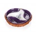 BANQUET 4 Snack-Schalen im Weidenkorb LAVENDER 23 cm, 601556LAV