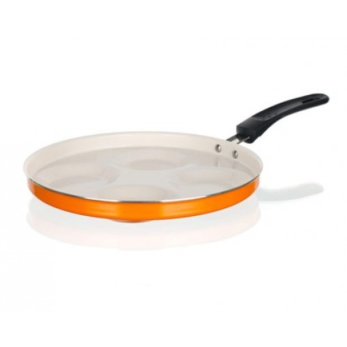 BANQUET Pfanne für 4 Pfannkuchen, Durchmesser 25 cm, orange Natura Ceramia Arancia 40JE25PCCCOR