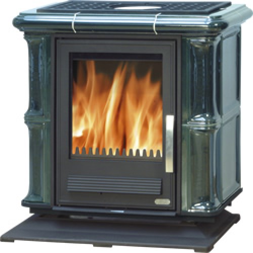 ABX BAVARIA L, Kachelofen mit Gusseisen Einsatz, aprikot, ohne Sockel 4634-7 APBS