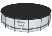 BESTWAY PVC-Abdeckplane 470 cm für runde 457 cm Aufstellpools, schwarz 58038