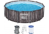 BESTWAY Steel Pro Max Frame Pool-Set 366 x 100 cm, mit Filterpumpe 5614X