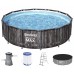 BESTWAY Steel Pro Max Frame Pool Komplett-Set 427 x 107 cm, mit Filterpumpe 5614Z