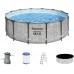 BESTWAY Steel Pro Max Frame Pool Komplett-Set 427 x 122 cm, mit Filterpumpe 5619D