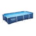 BESTWAY Steel Pro Frame Pool 400 x 211 x 81 cm, ohne Pumpe, eckig, blau 56405