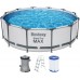 BESTWAY Steel Pro Max Frame Pool 366 x 100 cm, Set mit Filterpumpe 56418