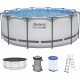 BESTWAY Steel Pro Max Frame Pool 366 x 122 cm, Set mit Filterpumpe 56420
