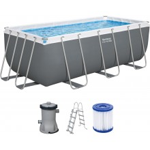 BESTWAY Power Steel Frame Pool-Set 412 x 201 x 122 cm, mit Filterpumpe 56456