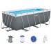 BESTWAY Power Steel Frame Pool-Set 412 x 201 x 122 cm, mit Filterpumpe 56456