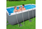 BESTWAY Power Steel Frame Pool 412 x 201 x 122 cm, Kompett-Set mit Sandfilteranlage 56457