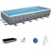 BESTWAY Power Steel Frame Pool 732 x 366 x 132 cm, Komplett-Set mit Sandfilteranlage 56475