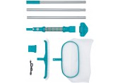 BESTWAY AquaSurge Poolpflege-Set mit akkubetriebenem Poolsauger, Kescher, Poolbürste 58831