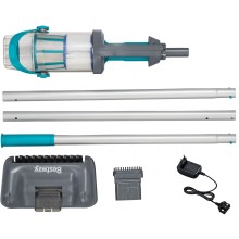 BESTWAY AquaGrip Akkubetriebener Handpoolsauger mit Filterkartusche 250 cm 58946