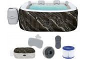 BESTWAY Lay-Z-Spa Hollywood AirJet LED-Whirlpool, 180 x 180 x 66 cm, 6 Personen 6001F