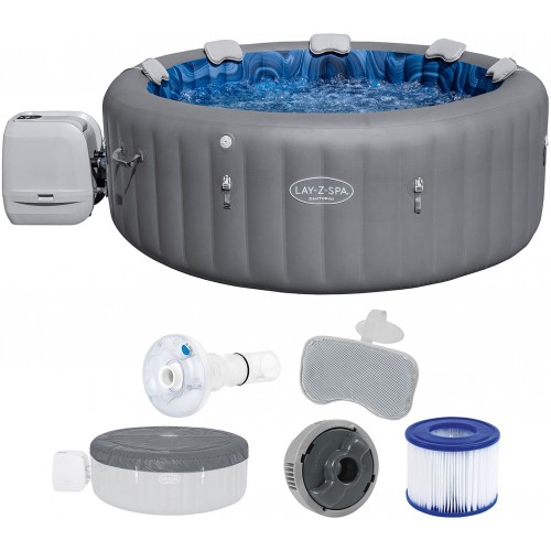 BESTWAY Lay-Z-Spa Santorini HydroJet Energiespar-Whirlpool, 216 x 80 cm, 7 Personen 6001T