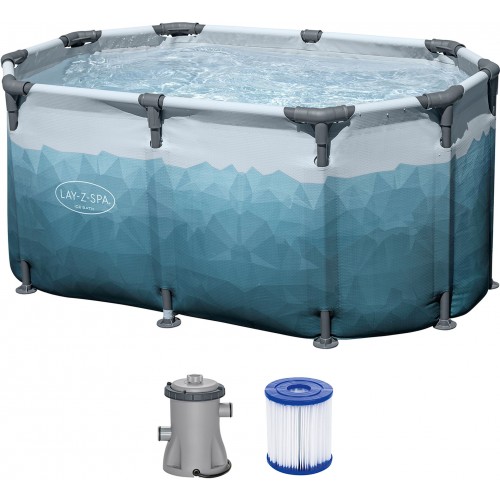 BESTWAY Lay-Z-Spa Glacial Dip Eisbad mit Filterpumpe 150 x 90 x 65 cm, oval 6002N