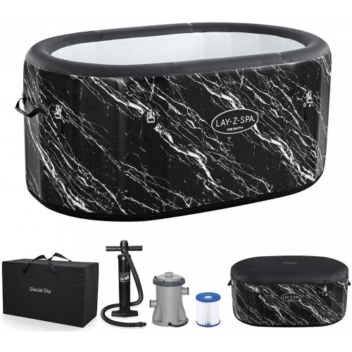 BESTWAY Lay-Z-Spa Glacial Dip FortiFiber Eisbad mit Filterpumpe 152 x 92 x 71 cm 6002Q