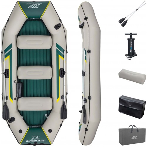 BESTWAY Hydro-Force Ranger Elite X4 Schlauchboot Komplett-Set, 320 x 148 x 47 cm 65157