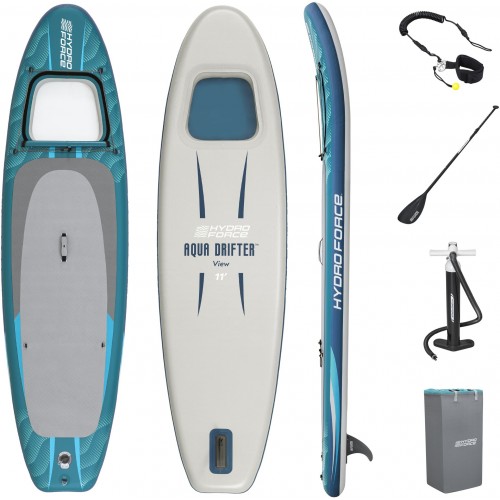 BESTWAY Hydro-Force Aqua Drifter View SUP Freizeit Board-Set, 335 x 91,5 x 15 cm 6532H