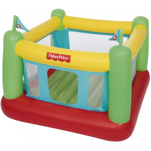 BESTWAY Fisher-Price Hüpfburg, mit eingebauter Elektropumpe, 175 x 173 x 135 cm 93533